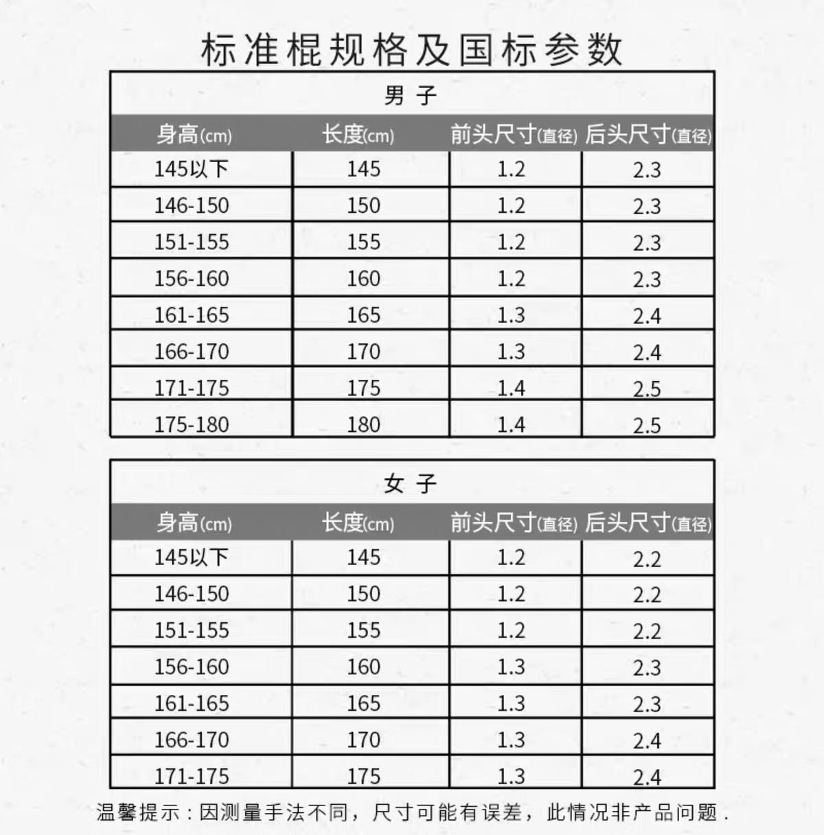 DaYe Competition Standard Staff 大業亨通標準棍