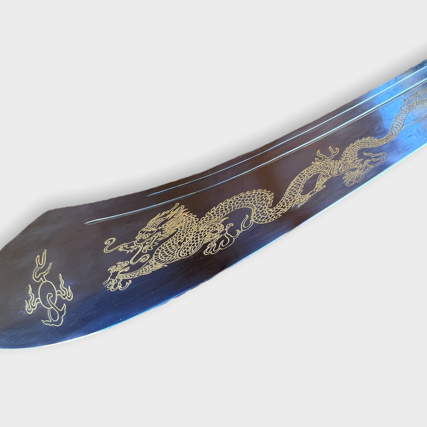 Large Double Handed Head Chopper - Dragon Printed