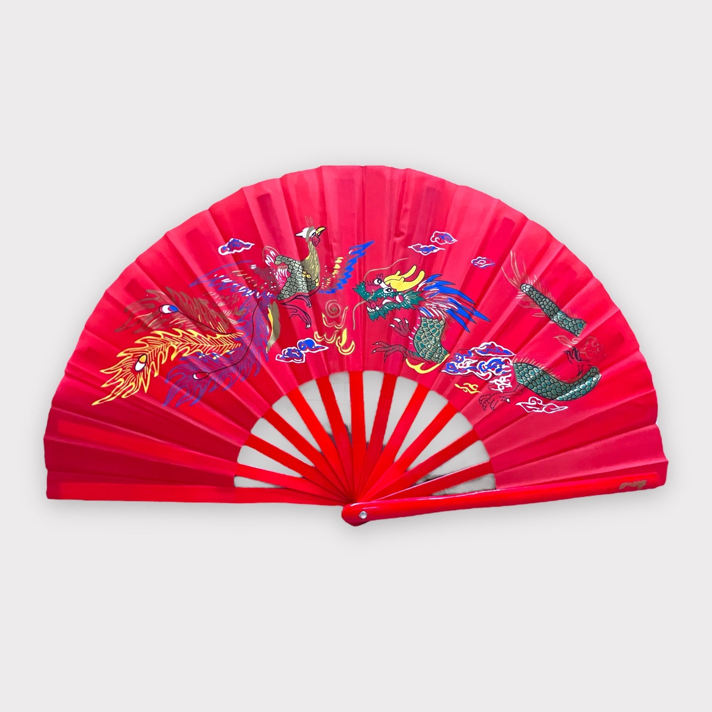 13" Dragon Phoenix Tai Chi Kung Fu Bamboo Fan